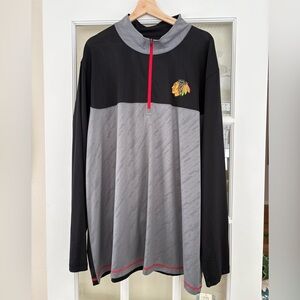 NWT Chicago‎ Blackhawks 1/4 Zip Performance Pullover Men’s 3XL